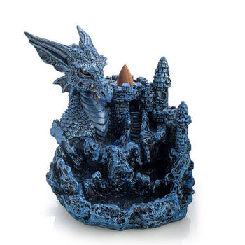 Mystical Worlds Ice Dragon LED Backflow Incense Burner Home Decor