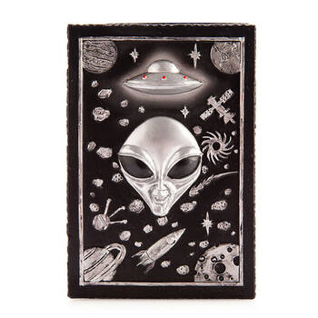Alien Tarot Box Jewellery Trinket Storage Home Decor 14.3x5.5cm