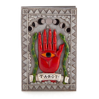 Mystical Worlds Tarot Box Hamsa Eye Jewellery Trinket Storage Home Decor