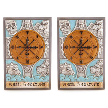 2PK Mystical Worlds Tarot Box Wheel of Fortune Jewellery Trinket Home Decor