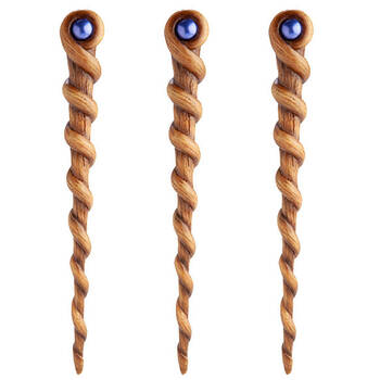 3PK Mystical Worlds Indigo Gem Sorceror's Wand Cosplay Party Accessory