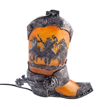 MDI Cowboy Table Lamp Vintage/Retro Kids/Children Bedside Decor Boot