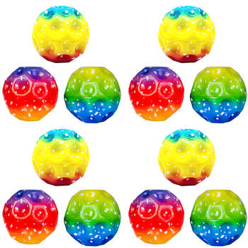 12PK MDI Bouncing Asteroid Ball Kids/Children Toy Rainbow Assorted