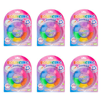 6PK MDI Bouncing Putty Kids Sensory Play Toy Multicolour 3y+