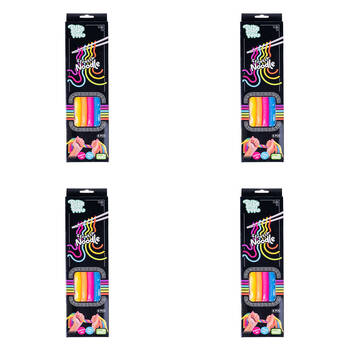4x 6pc Pullie Pal Super Stretchy Thick Noodles Childrens Toy 25x1.2x1.2cm