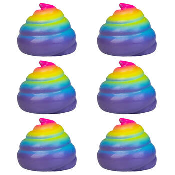 6PK MDI Stretchy Rainbow Poo Sensory Fidget Squeeze Play Toy Kids/Children