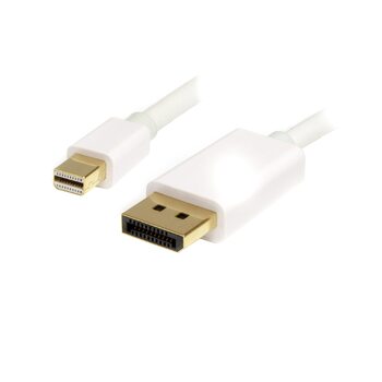Star Tech 2m 6 ft White Mini DP to DP 1.2 - DisplayPort 4k x 2k