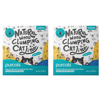 2x Cature Smart Pellets 6L/2.4kg Natural Wood Clumping Pet Cat Litter Boxed