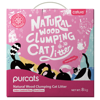 Cature 20L/8kg Carbon Wood Clumping Cat Litter Odour Control Plus