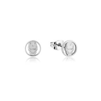 Couture Kingdom Sterling Silver Marvel Iron Man Stud Earrings 10mm - Silver