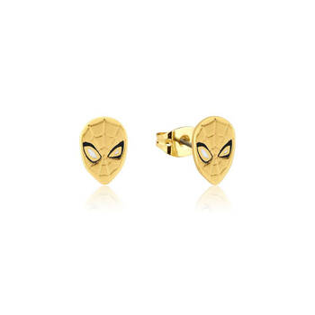Couture Kingdom Sterling Silver Marvel Spiderman Stud Earrings 10mm - Gold