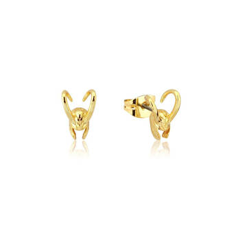 Couture Kingdom Sterling Silver Marvel Loki Stud Earrings 10mm - Gold