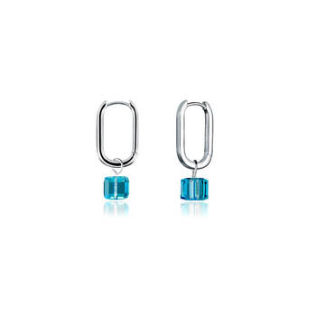 Couture Kingdom Marvel Tesseract Earrings 3.5cm - Silver