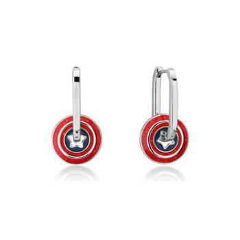 Couture Kingdom Marvel Captain America Drop Earrings - Silver
