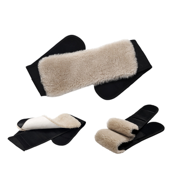 Auskin Short Wool Sheepskin Waist Belt 110x15cm - Honey