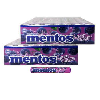 2x 14pc Mentos Inner Roll 29g Grape Flavour