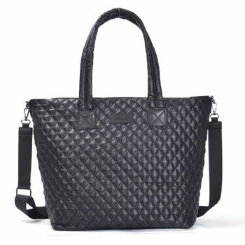 Tosca Metro Large Travel Tote Bag w/ Detachable Shoulder Strap Black