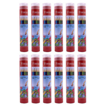 12x 12pc Memoris Precious Fiber-Colour Pencil Tube w/ Sharpener Drawing/Sketching