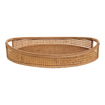 LVD Oval Tray 47.5cm w/ Handle Home Decor Basket - Natural