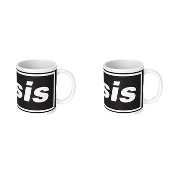 2PK Impact Rock Merchandise Oasis Logo Coffee Mug Black And White