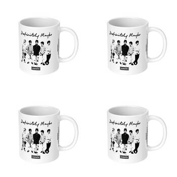 4PK Impact Rock Merchandise Oasis Promo Coffee Mug Black And White