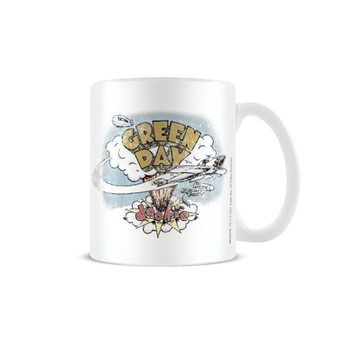 Green Day Dookie Themed White Coffee Mug Drinking Cup 300ml