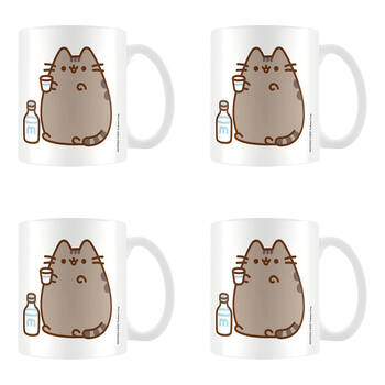 4PK Pusheen Yum Cartoon Cat Coffee Mug 36.3x9.5x11cm White