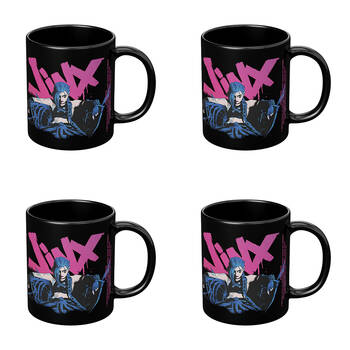 4PK Impact Rock Merchandise Arcane League of Legends Jinx Mug Multicoloured
