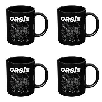 4PK Impact Rock Merchandise Oasis Definitely Maybe Mug Black And White