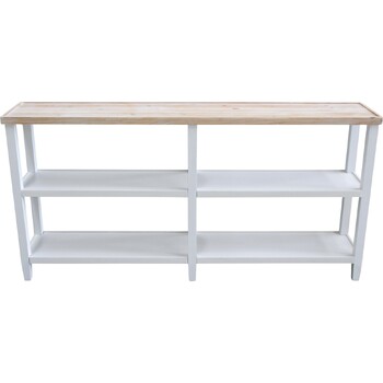 LVD Lodge Fir Pine MDF 160x80cm Console Table Furniture Rect - White