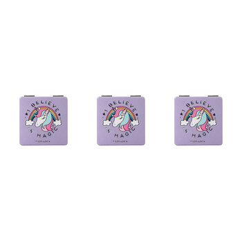 3PK Legami Handbag Compact Mirror Square - Nice To See You Unicorn
