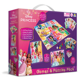 Disney Princess Games & Puzzles Pack Memory Game Kids 3y+
