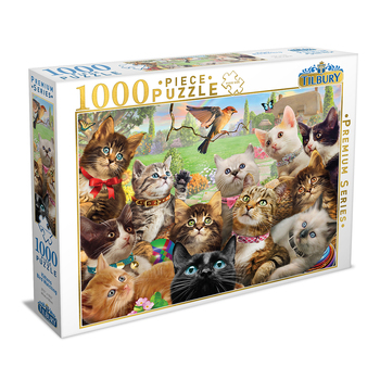 1000pc Tilbury Puzzle - Kittens Bird Watching
