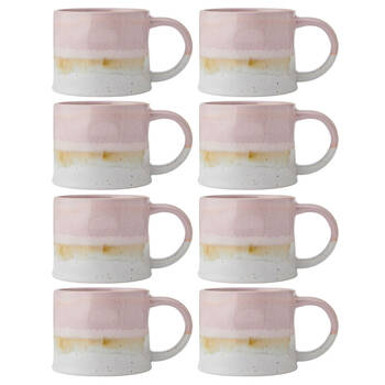 8PK Mikasa 450ml Reactive Glaze Coffee Mug Cup Stoneware Pink