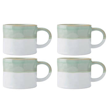 4PK Mikasa 350ml Ombre Coffee Mug Cup Stoneware Blue/White