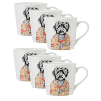 6PK Mikasa x Tipperley Hill Fine China Cockapoo Coffee Tea Drinking Mug 380mL
