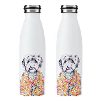 2PK Mikasa x Tipperley Hill Cockapoo Themed Sleeved Insulated Water Bottle 500mL