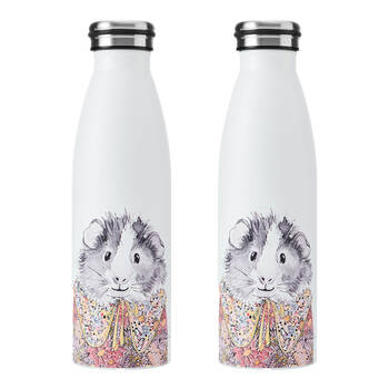 2PK Mikasa x Tipperley Hill Guinea Pig Themed Sleeved Insulated Water Bottle 500mL