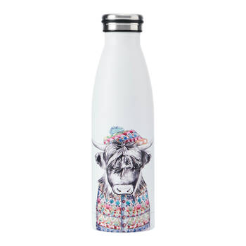 Mikasa x Tipperley Hill Cow Themed Sleeved Insulated Water Bottle 500mL