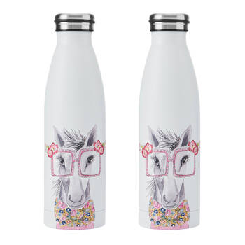 2PK Mikasa x Tipperley Hill Horse Themed Sleeved Insulated Water Bottle 500mL