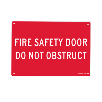Fire Safety Door Sign 450x300x1mm Polypropylene