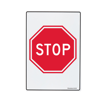 Stop Sign 450x300x1mm Polypropylene