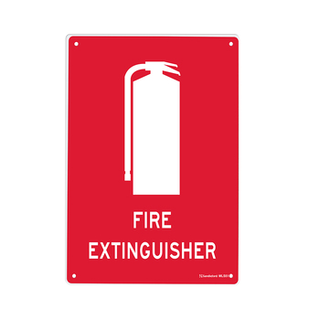 Fire Extinguisher Symbol Sign 450x300x1mm Polypropylene