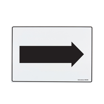 Pointing Right Arrow Sign 450x300x1mm Polypropylene