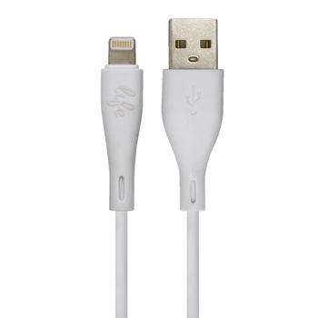 Moki Life Syncharge USB-A To MFi-Certified Lightning 2 Metre Charging Cable White