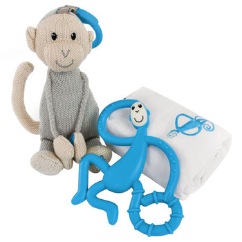 Matchstick Monkey Teething Gift Set - Blue