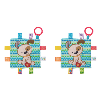 2PK Mary Meyer Taggies Buddy Dog Crinkle Me 16.5cm Activity Toy Baby 0+