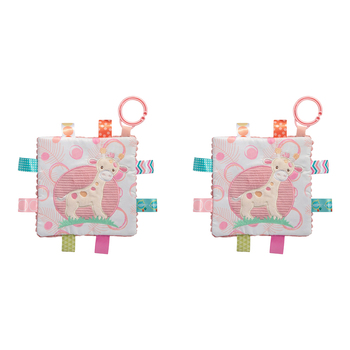 2PK Mary Meyer Taggies Tilly Giraffe Crinkle Me Toy 16.5cm Kids 0+ Pink