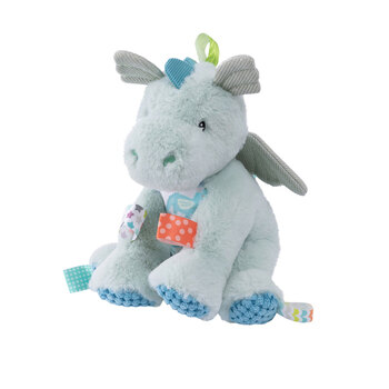 Mary Meyer Taggies Drax Dragon 30cm Soft Plush Toy Kids 0+ Blue