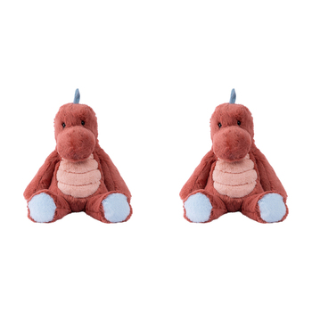 2PK Mary Meyer Marshmallow Animal Stegosaurus 23cm Soft Plush Toy Kids 0+ Red